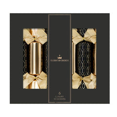 Celebration Crackers - Luxury Crackers - 13 Inch - Regency - Midnight Gold - Set of 6 by Celebration Crackers /Heart and Soul Studio Limited - Christmas Cracker Warehouse