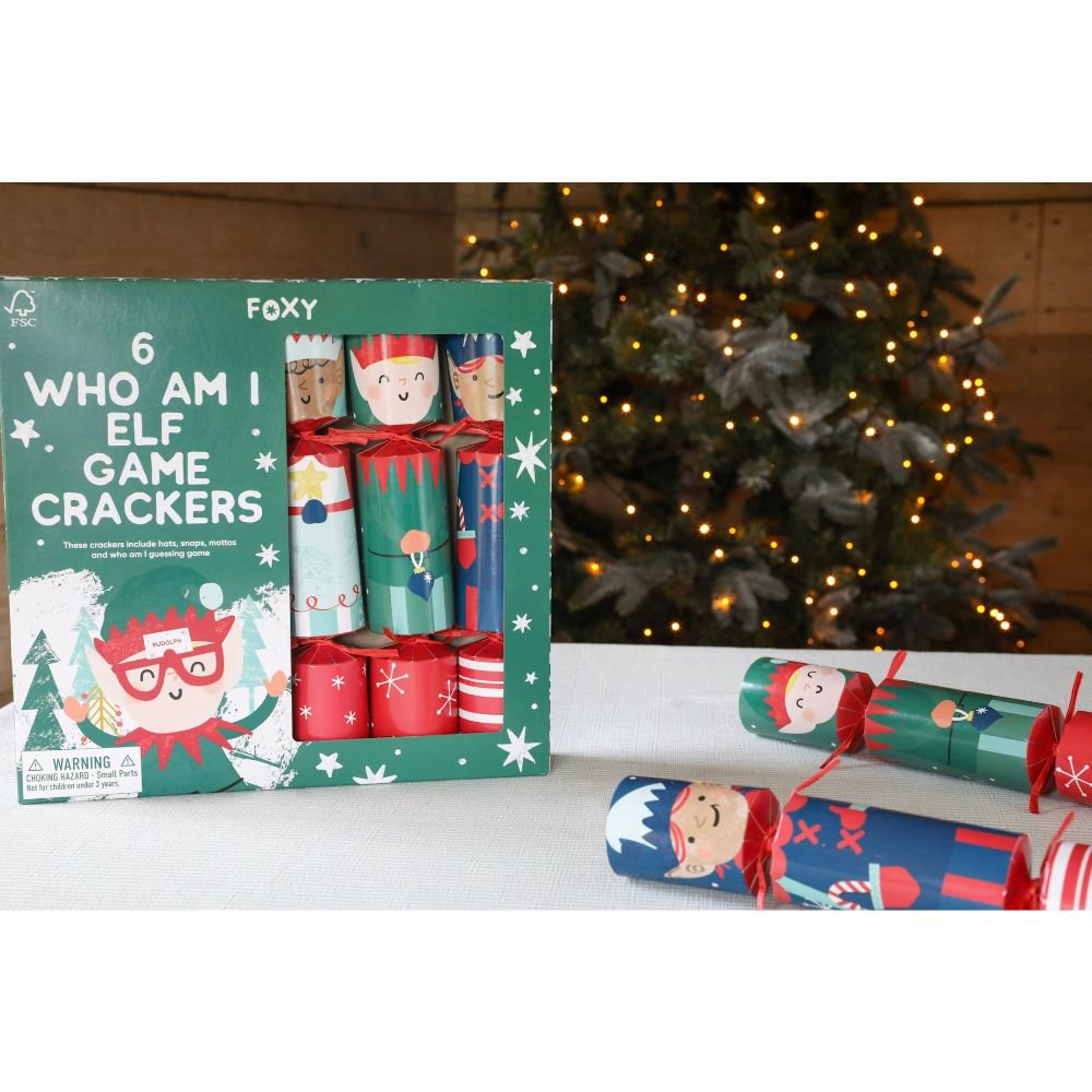 Elf Who Am I Crackers (6 pack) by Foxy - Christmas Cracker Warehouse