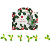 Holly Leaf String Lights - 3m - Botanical Holly by Talking Tables - Christmas Cracker Warehouse