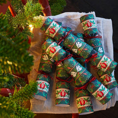 Luxury Eco Crackers - Folklore Green (Set of 6) by Talking Tables - Christmas Cracker Warehouse