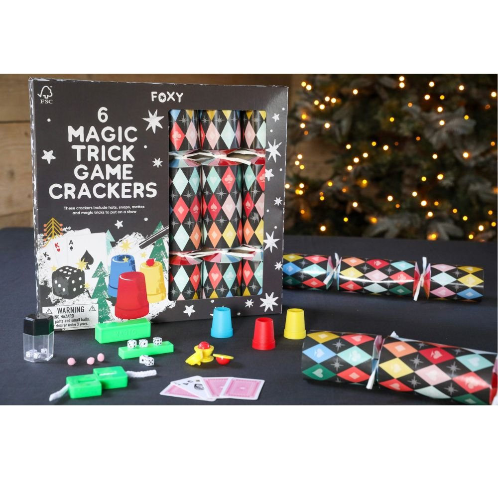 Magic Trick Game Crackers (6 pack) by Foxy - Christmas Cracker Warehouse