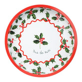 Metal Tray - 30 cm - Botanical Holly by Talking Tables - Christmas Cracker Warehouse
