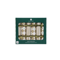 Mini Crackers - Gold Harlequin (8 Pack) by Talking Tables - Christmas Cracker Warehouse