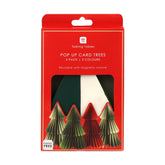 Pop Up Card Tree Decorations - Folklore - (4 pack) by Talking Tables - Christmas Cracker Warehouse