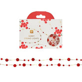 Red Bead String Lights - 3m - Botanical Holly by Talking Tables - Christmas Cracker Warehouse
