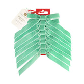 Velvet Bows Decor- Pack of 8 - Green by Talking Tables - Christmas Cracker Warehouse