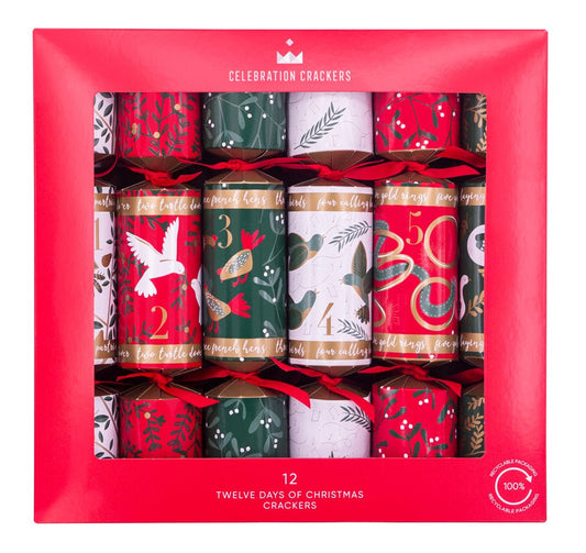 12 Days Of Christmas Crackers (Set of 12) by Celebration Crackers - Christmas Cracker Warehouse