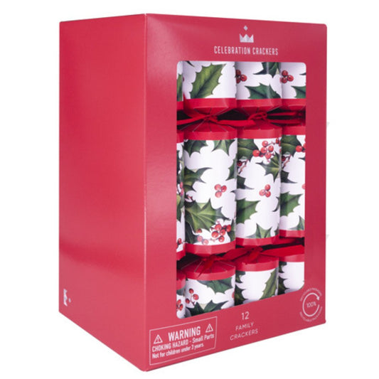 Family Crackers - Holly Berry (12 Pack) by Celebration Crackers - Christmas Cracker Warehouse