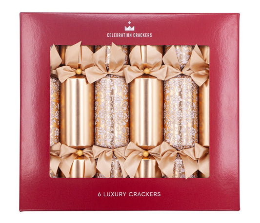 Regency Luxury Crackers - Golden Blossom (Set of 6) by Celebration Crackers - Christmas Cracker Warehouse