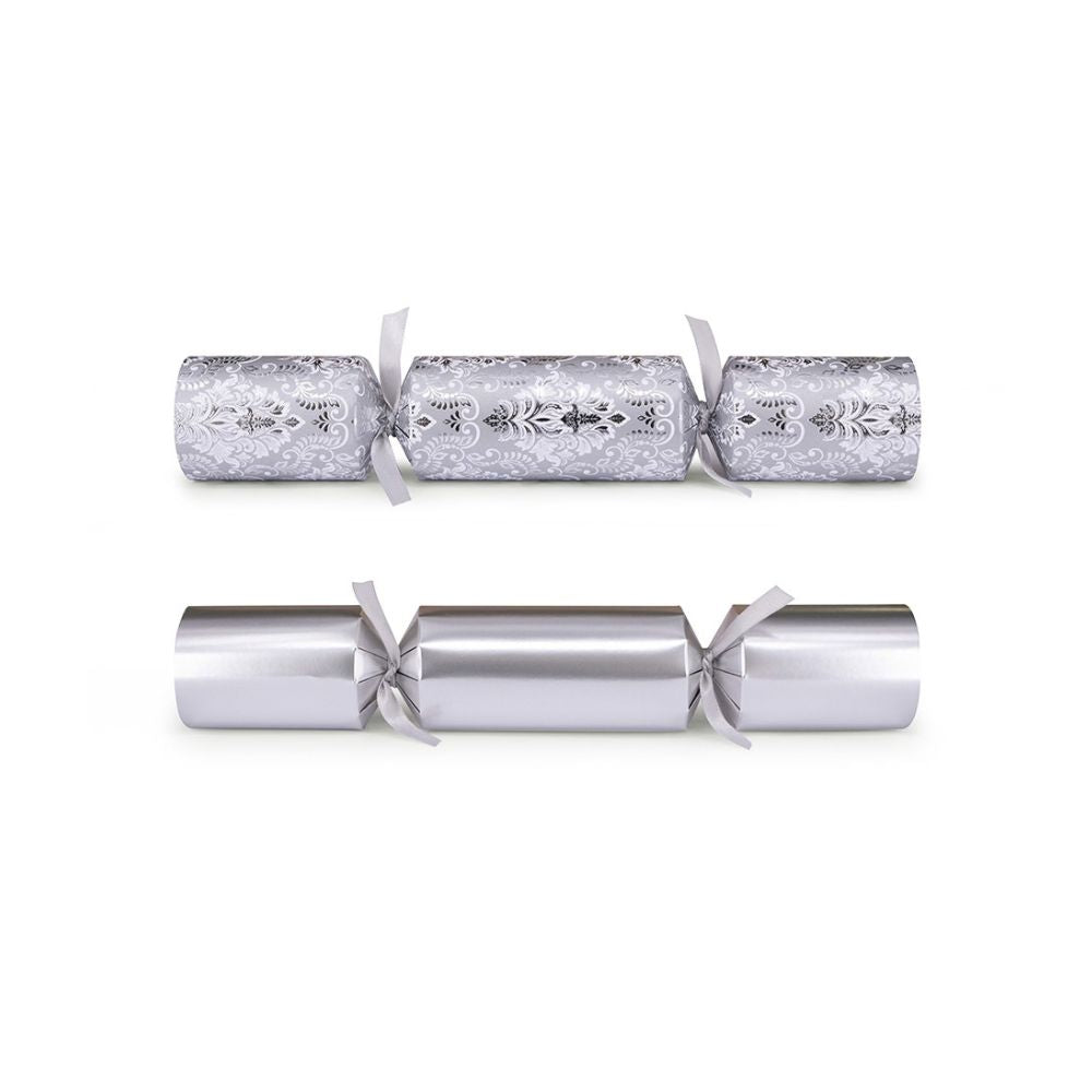 Deluxe Crackers - Silver Damask - (6 pack)