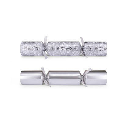 Deluxe Crackers - Silver Damask - (6 pack)