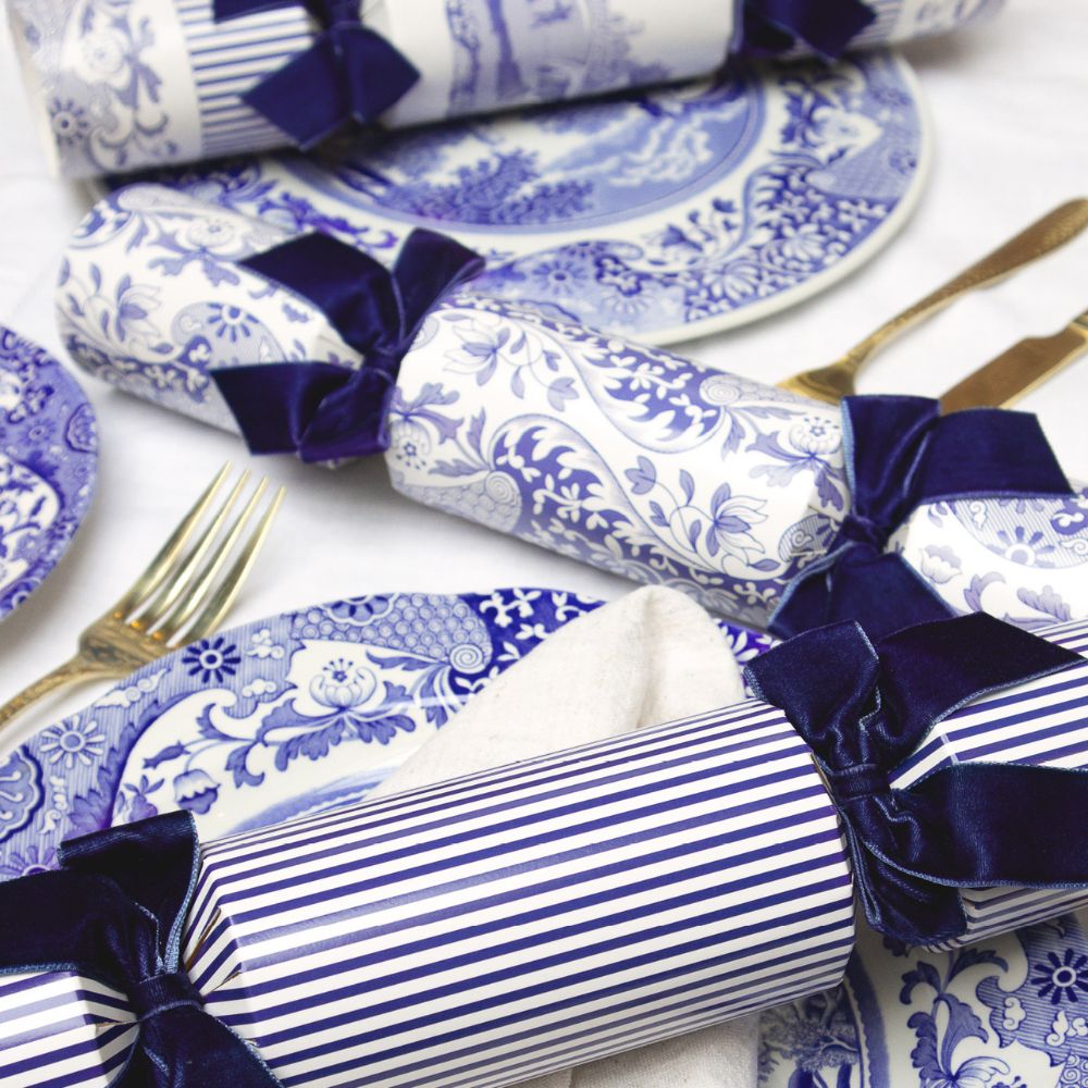 Luxury Crackers - Portmerion Spode - Blue Italian - (6 pack)