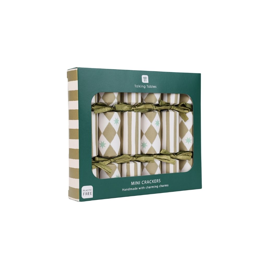Talking Tables - Mini Crackers - 6 Inch - Gold Harlequin 