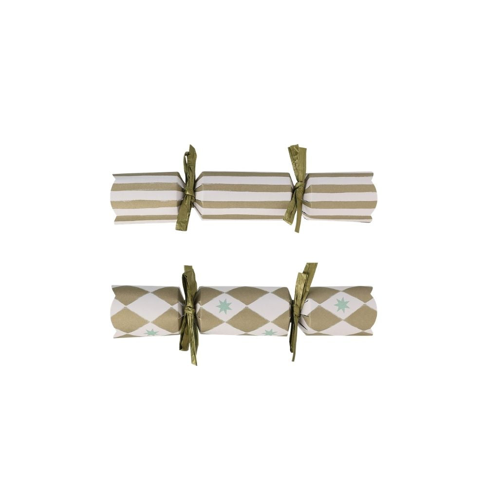 Talking Tables - Mini Crackers - 6 Inch - Gold Harlequin