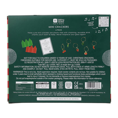Mini Crackers - Bon Noel Stripe (8 Pack)