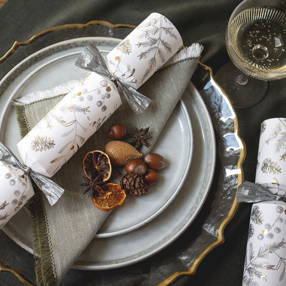 Silver Botanical Crackers (Box of 50)
