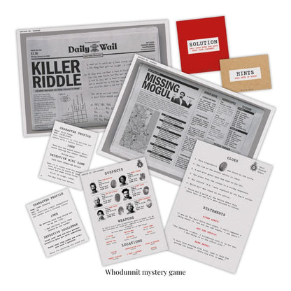 Games Room Crackers - Whodunnit - (6 pack)
