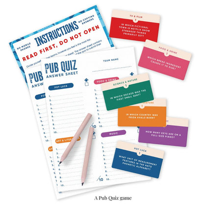 Games Room Crackers - Pub Quiz - (6 pack)