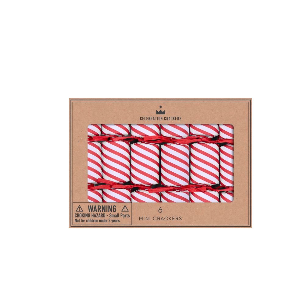 Celebration Crackers - Mini Crackers - 6 Inch - Candy Christmas - Set of 6 by Celebration Crackers /Heart and Soul Studio Limited - Christmas Cracker Warehouse