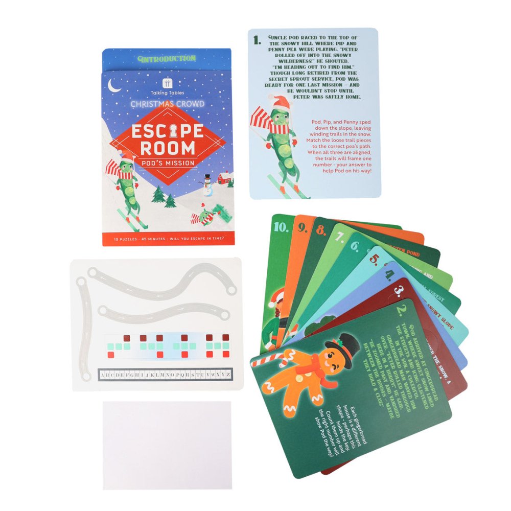 Christmas Escape Room - Pea Edition Game by Talking Tables - Christmas Cracker Warehouse