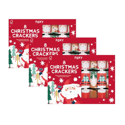Deluxe Crackers Bundle - Santa & Reindeer (24 pack) by Christmas Cracker Warehouse - Christmas Cracker Warehouse