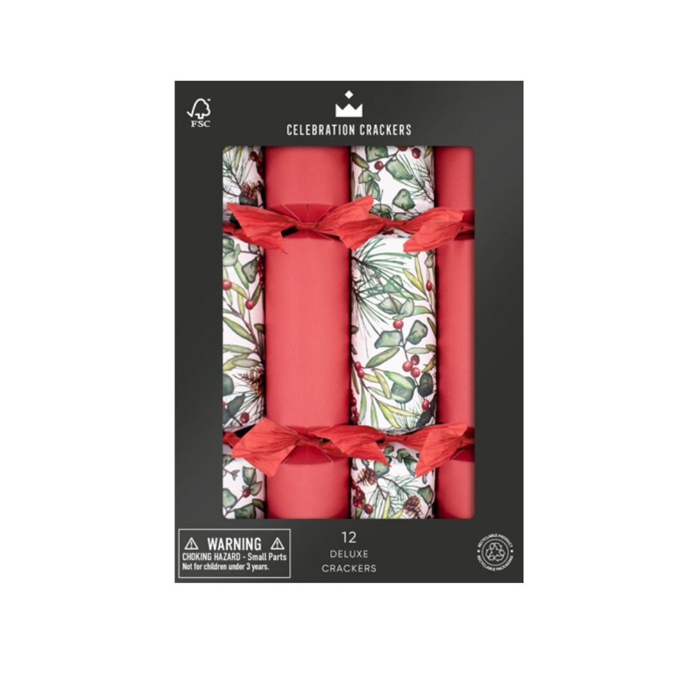 Deluxe Crackers - Christmas Sprig (12 pack) by Celebration Crackers - Christmas Cracker Warehouse