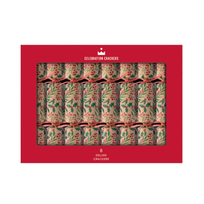 Deluxe Crackers - Holly Leaves (8 pack) by Celebration Crackers - Christmas Cracker Warehouse