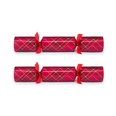 Deluxe Crackers - Red Plaid - (12 pack) by Celebration Crackers - Christmas Cracker Warehouse