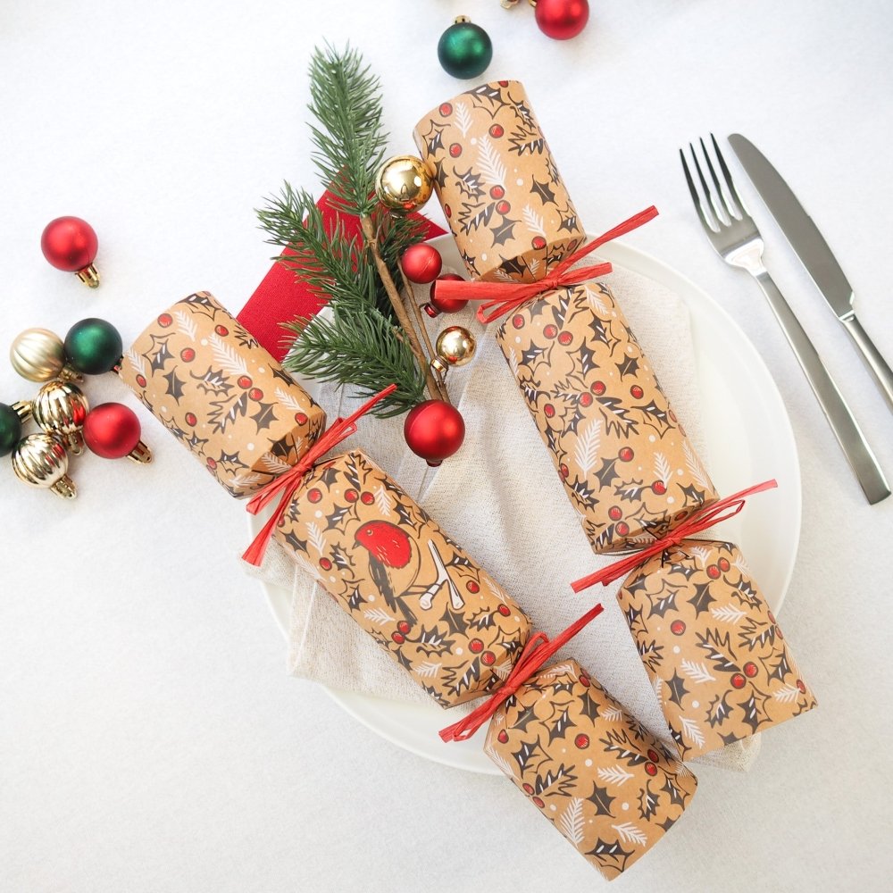 Deluxe Crackers - Red Robin (12 pack) by Celebration Crackers - Christmas Cracker Warehouse