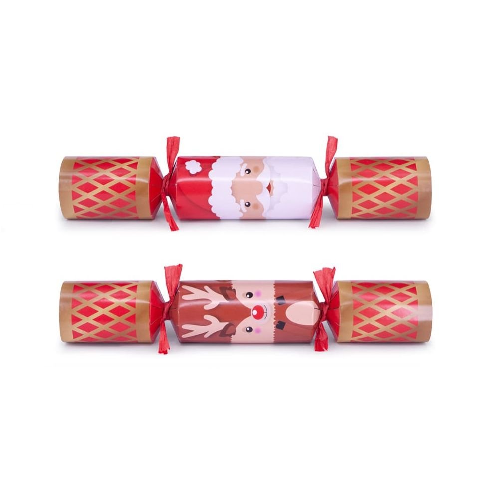 Deluxe Crackers - Santa & Reindeer (8 pack) by Celebration Crackers - Christmas Cracker Warehouse