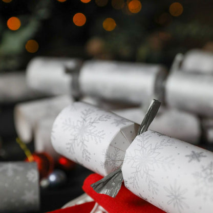 Eco Crackers - Silver Snowflake (8 pack) by Celebration Crackers - Christmas Cracker Warehouse