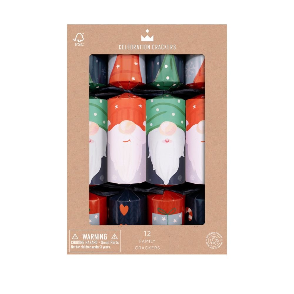 Family Crackers - Festive Gonk (12 pack) by Celebration Crackers - Christmas Cracker Warehouse