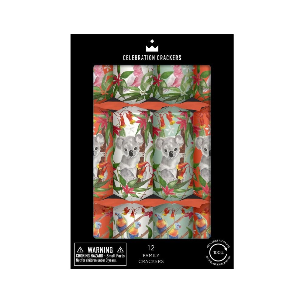 Family Crackers - Tropical Koala - (12 pack) by Celebration Crackers - Christmas Cracker Warehouse