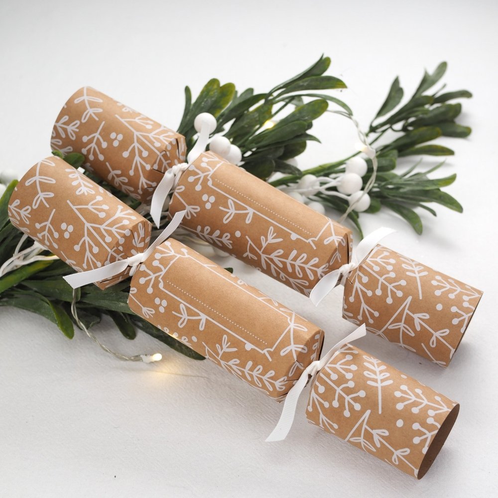 Fill Your Own - Kraft Botanical Cracker (6 Pack) by Celebration Crackers - Christmas Cracker Warehouse