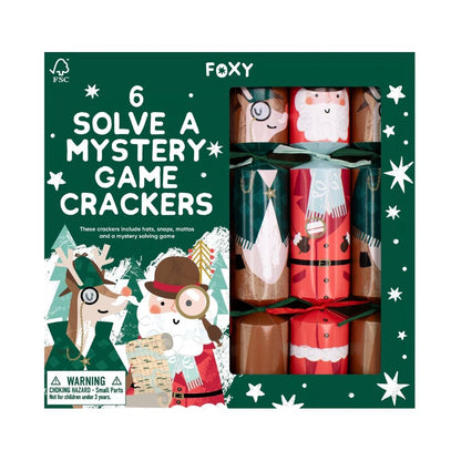 Foxy - Novelty Crackers - 12 Inch - Solve a Mystery - Set of 6 by Celebration Crackers /Heart and Soul Studio Limited - Christmas Cracker Warehouse