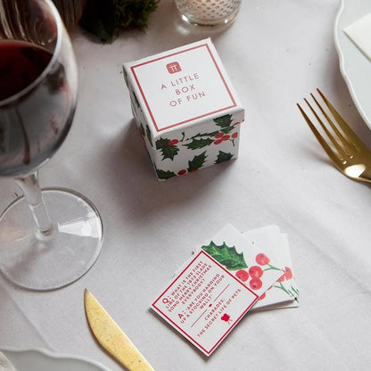 Holly Christmas Trivia And Charades by Talking Tables - Christmas Cracker Warehouse