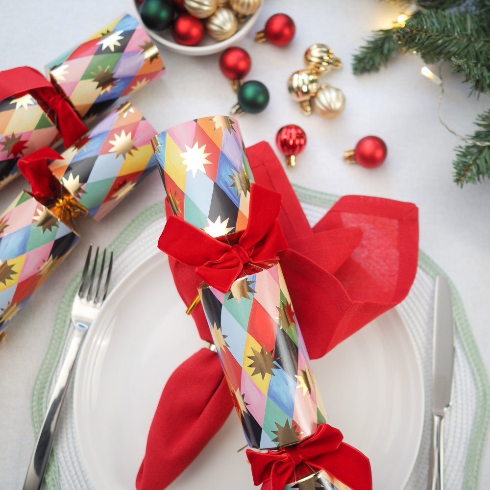 Luxury Crackers - Eleanor Bowmer Harlequin (6 pack) by Eleanor Bowmer - Christmas Cracker Warehouse