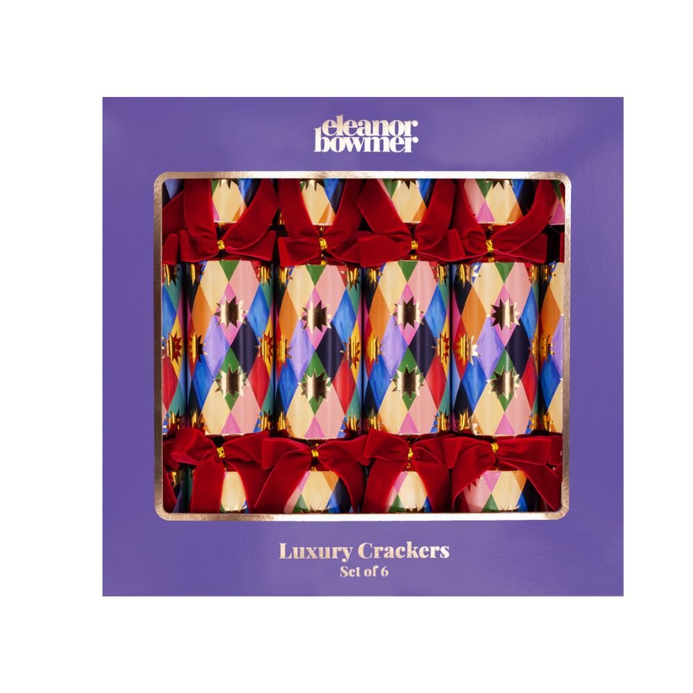 Luxury Crackers - Eleanor Bowmer Harlequin (6 pack) by Eleanor Bowmer - Christmas Cracker Warehouse