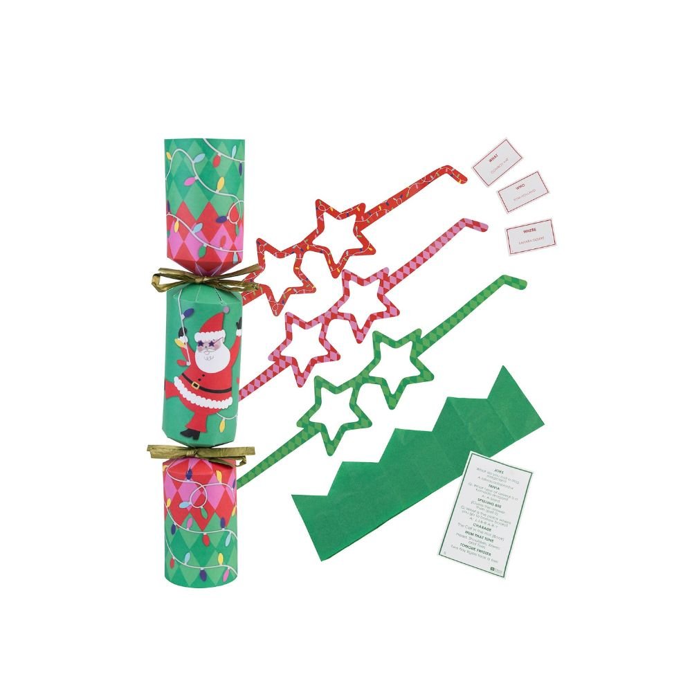 Luxury Eco Crackers - Fun Santa (Set of 6) by Talking Tables - Christmas Cracker Warehouse