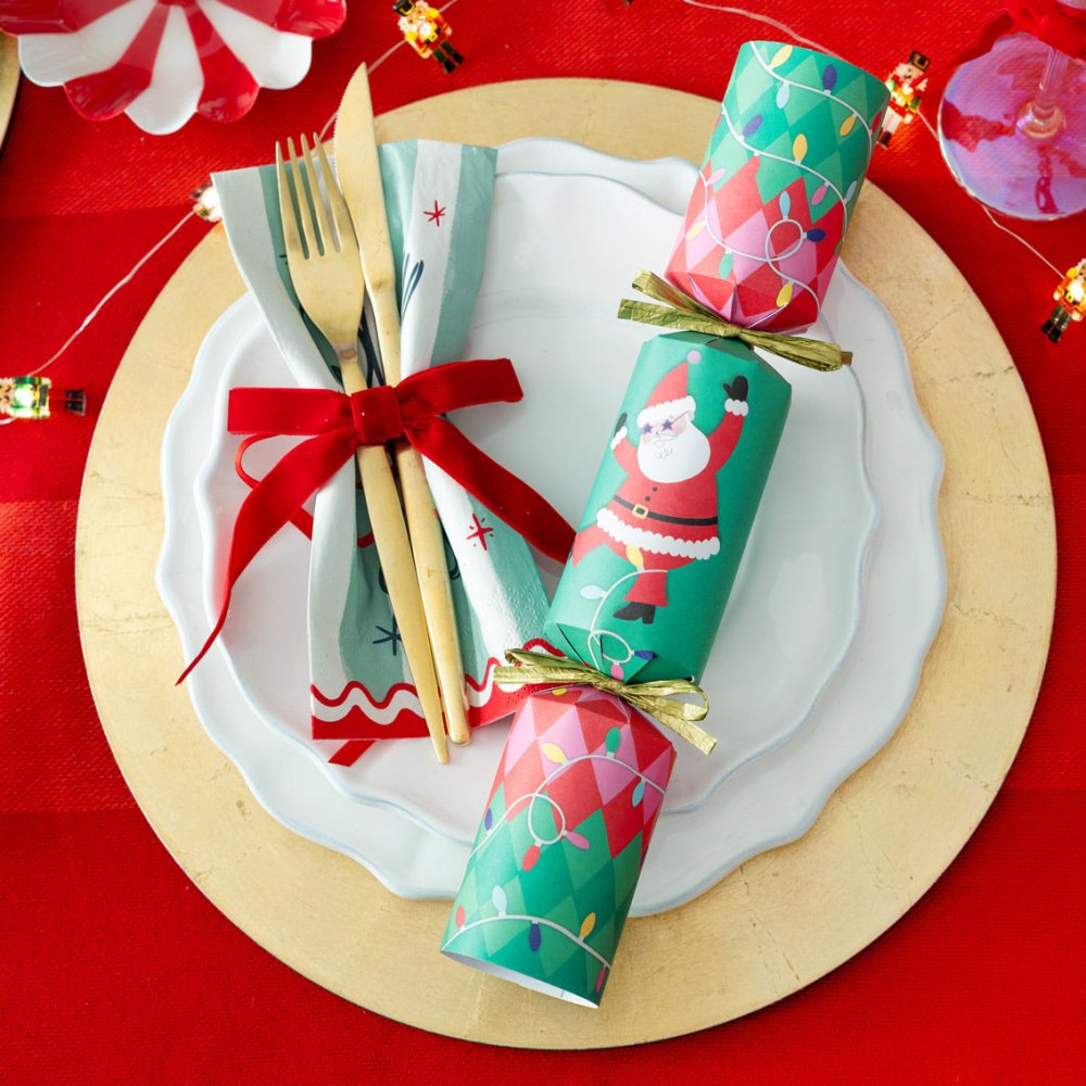Luxury Eco Crackers - Fun Santa (Set of 6) by Talking Tables - Christmas Cracker Warehouse