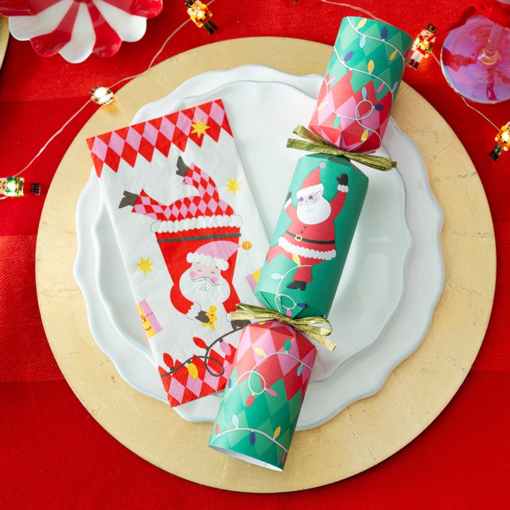 Luxury Eco Crackers - Fun Santa (Set of 6) by Talking Tables - Christmas Cracker Warehouse
