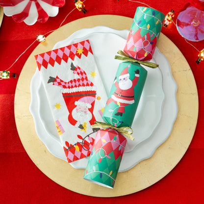 Luxury Eco Crackers - Fun Santa (Set of 6) by Talking Tables - Christmas Cracker Warehouse