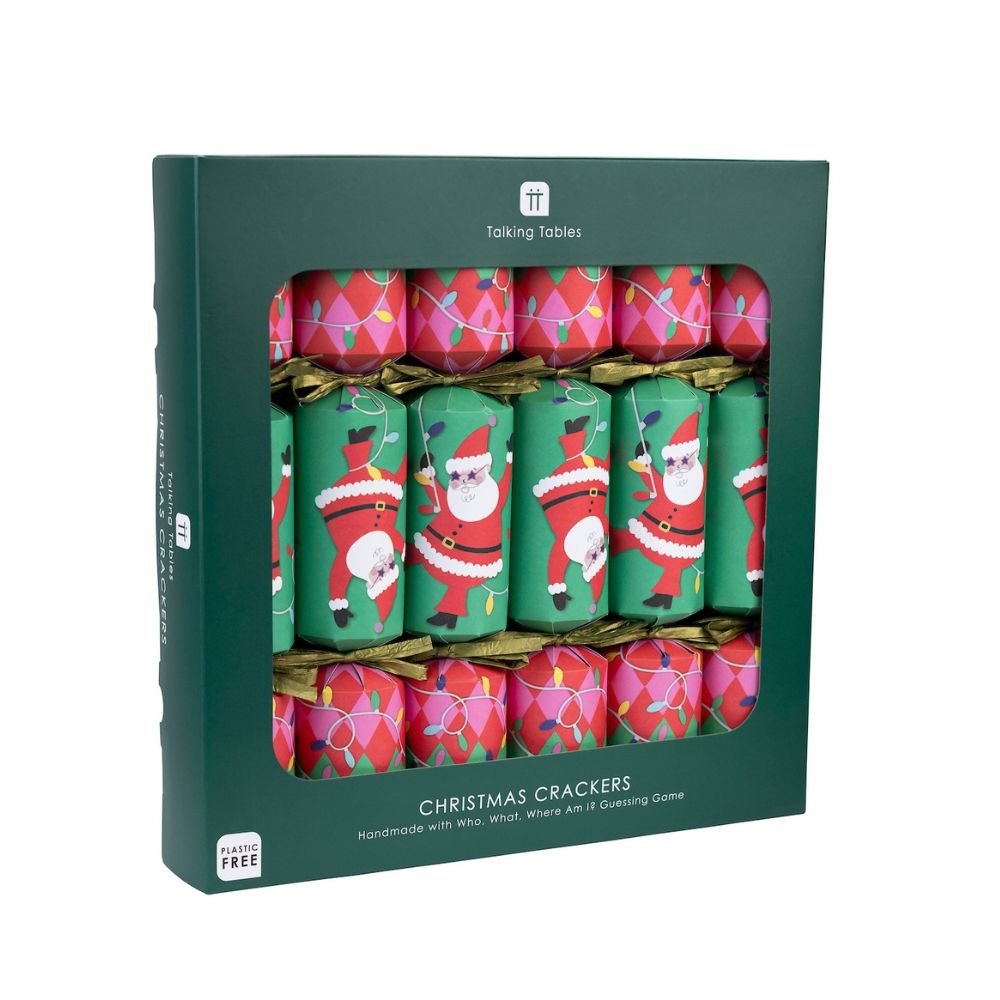 Luxury Eco Crackers - Fun Santa (Set of 6) by Talking Tables - Christmas Cracker Warehouse