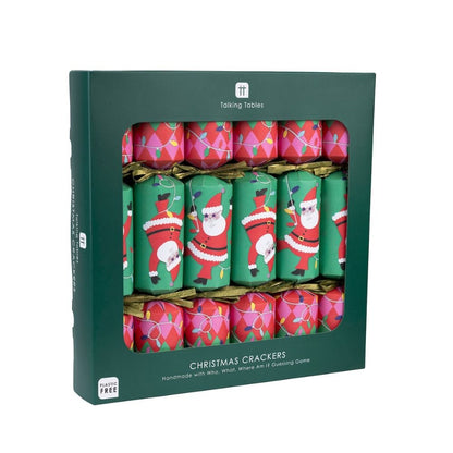 Luxury Eco Crackers - Fun Santa (Set of 6) by Talking Tables - Christmas Cracker Warehouse