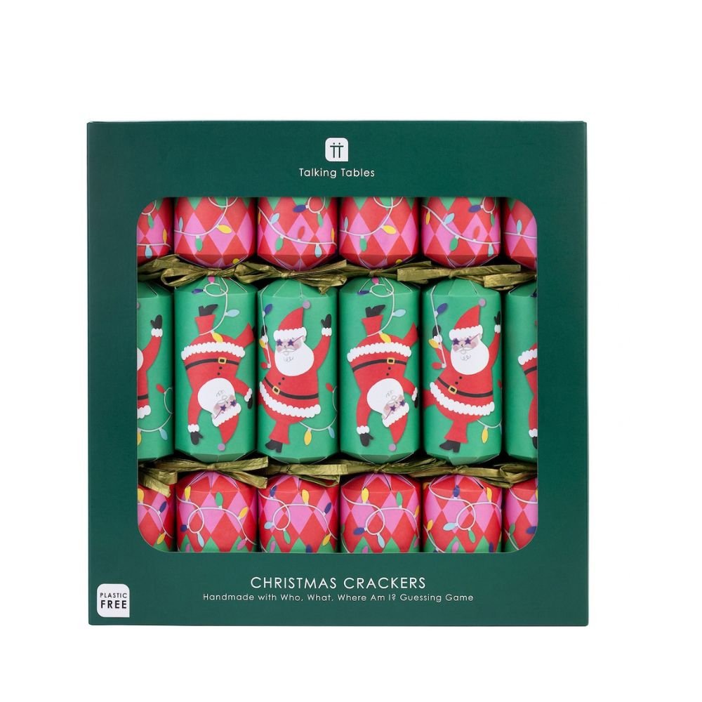 Luxury Eco Crackers - Fun Santa (Set of 6) by Talking Tables - Christmas Cracker Warehouse