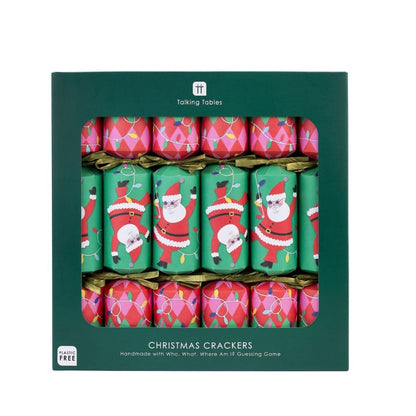 Luxury Eco Crackers - Fun Santa (Set of 6) by Talking Tables - Christmas Cracker Warehouse