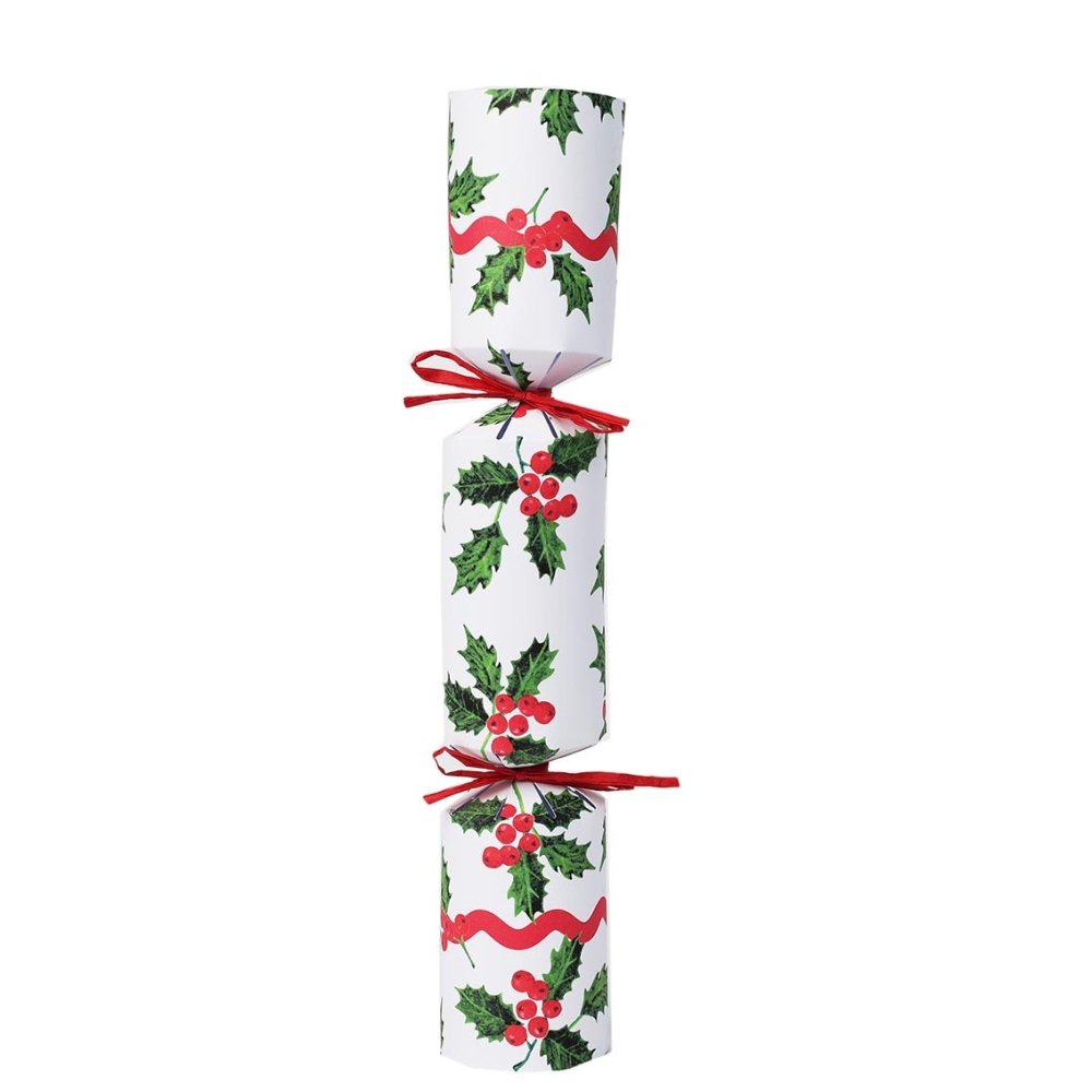 Luxury Eco Crackers - Holly (Set of 6) by Talking Tables - Christmas Cracker Warehouse