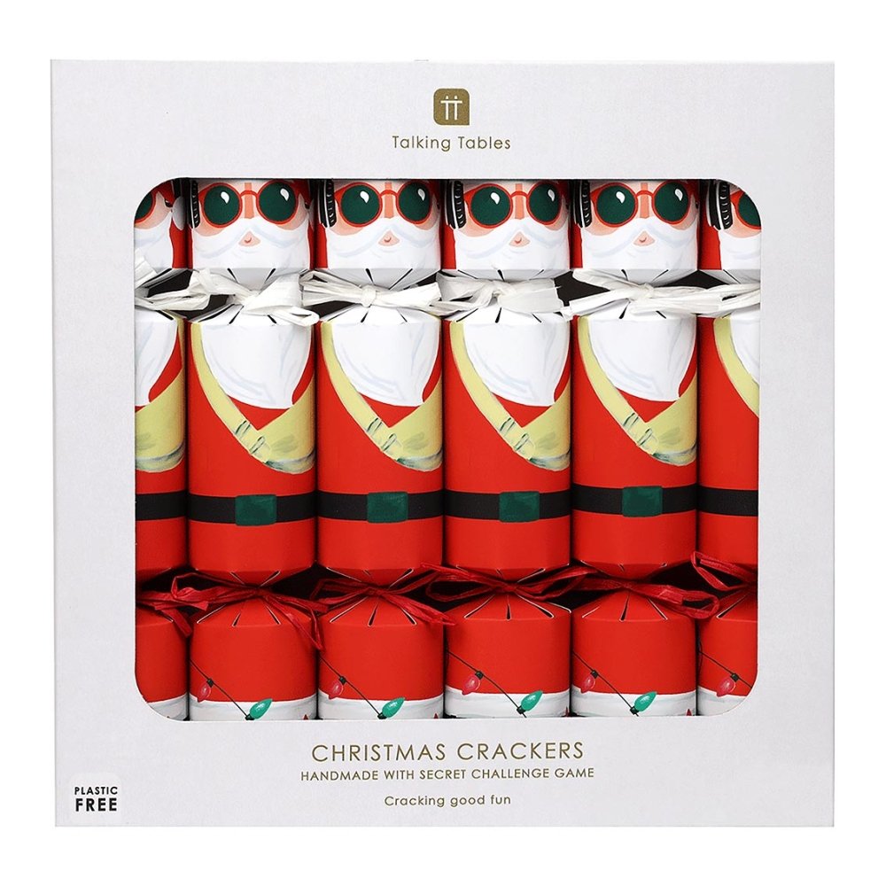 Luxury Eco Crackers - Santa (Set of 6) by Talking Tables - Christmas Cracker Warehouse