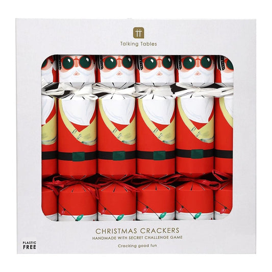 Luxury Eco Crackers - Santa (Set of 6) by Talking Tables - Christmas Cracker Warehouse