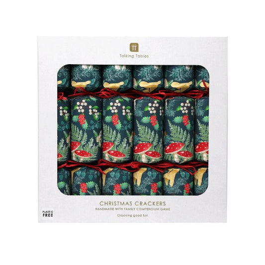 Luxury Eco Crackers - Woodland Forest (Set of 6) by Talking Tables - Christmas Cracker Warehouse